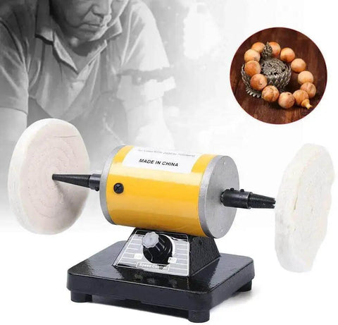 Pro Grade Jewelry Polisher Bench Buffer Grinder Mini Buffing Tool With High Performance Variable Speed Perfect For Beads Metals Glass Wood And Handmade Parts For Beads And Jewelry Making