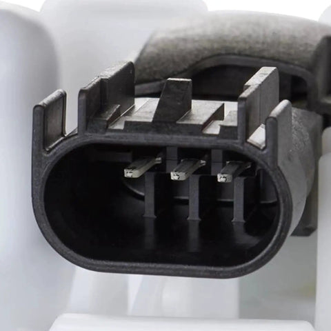 Close-up of electrical connector on 6.0L Fuel Pump Module for Chevrolet and GMC Silverado Sierra 2500 HD 3500 HD Replacement