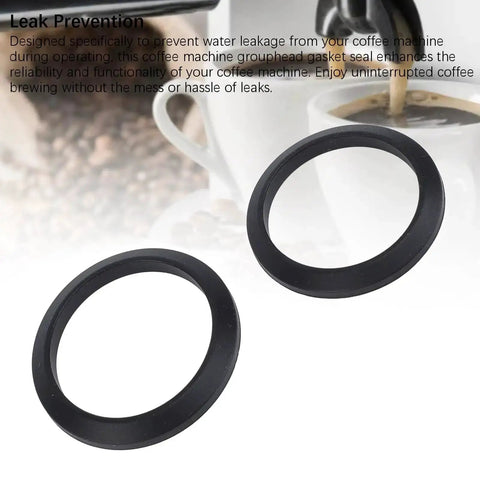 57mm Silicone Group Head Gasket Seal For Espresso Machines Replacement Brew Seal Ring For Nuova Simonelli shown near espresso cup