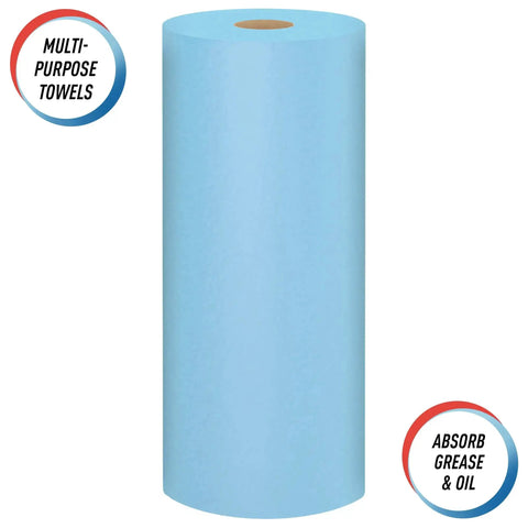 Shop Towel Roll 55 Count Bulk Pack For Auto Shops And Garages, Heavy Duty Absorbent Towels For Grease Oil Liquids And Spills