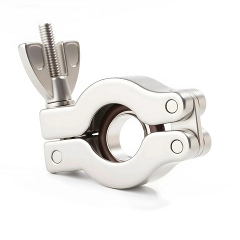 4 Pack KF16 Stainless Steel 304 Clamps With 304 Center Ring And Viton O Ring For Quick Clamps Ideal For High Pressure Tubing Applications