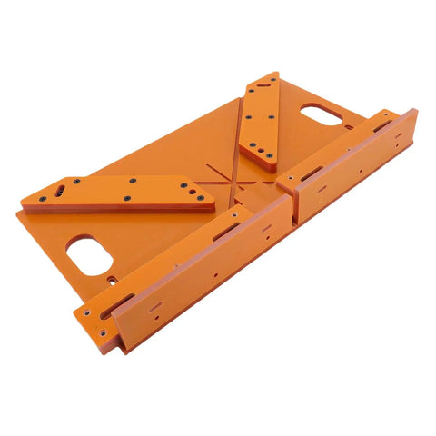 45 Degree Miter Cutting Jig For Door Frame Trim Cut Guide, Pro Grade Woodworking Tool With Durable Phenolic Board, shown front view