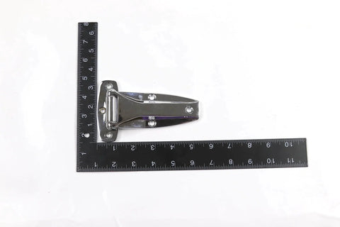 Chrome Flush Mount Door Hinge Heavy Duty All Metal Construction Reversible Left Or Right Hand For Trailer Truck Refrigerator Cabinet