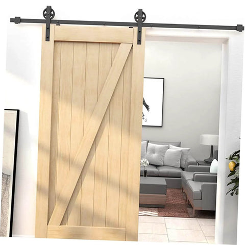 Heavy Duty Barn Door Nylon Roller Wheels Set Smooth Sliding Pulleys With Low Noise Durable Hanging Rail Hardware DIY Friendly