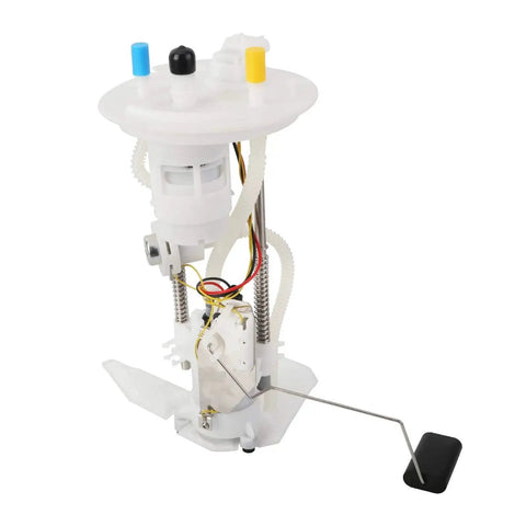 Electric Fuel Pump Module Assembly With Sending Unit Replacement For Ford Expedition And Lincoln Navigator V8 5.4L 2007 2008 E2476M Direct Fit Replacement With OE Standard Quality For Easy Install And Quiet Reliable Performance, showing top and side view with colored connectors and wires visible.