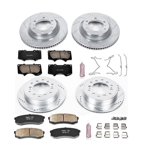 PowerStop front and rear drilled-slotted brake kit with ceramic pads for Lexus GX460/Toyota 4Runner