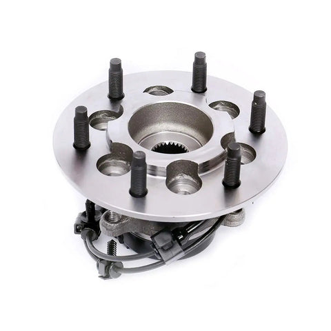 Front Right Wheel Bearing Hub Assembly For 4WD Only Fits 2004 To 2008 Chevy Colorado And 2004 To 2008 GMC Canyon As Well As 2006 Isuzu I350 And 2007 To 2008 Isuzu I370 With 6 Lug And ABS Ready To Roll, showing 6-lug bolt pattern and ABS sensor cable.