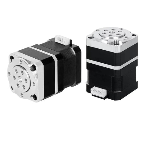 Ultra-compact Harmonic Drive High Precision Strain Wave Gear Reducer Rotary Actuators for industrial robots, front and side view