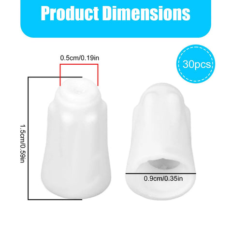 30pcs white ceramic wire connector caps, porcelain insulated butt connectors for high-temp heating systems