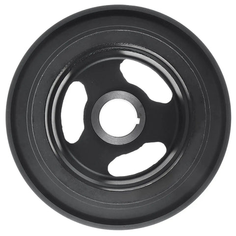 Engine Harmonic Balancer Crankshaft Pulley Drop-In For BMW Vehicles OEM-Grade Replacement Part Fits 2003-2011 DOHC L6 black front view