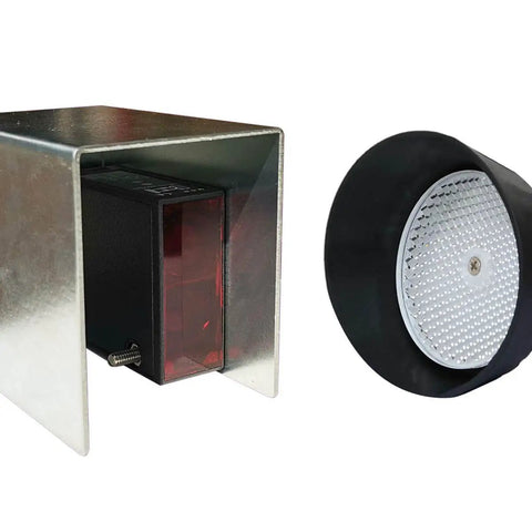 IP67 Waterproof Retro Reflective Photoelectric Beam Sensor Kit with 40 Feet Range and Weatherproof Reflector