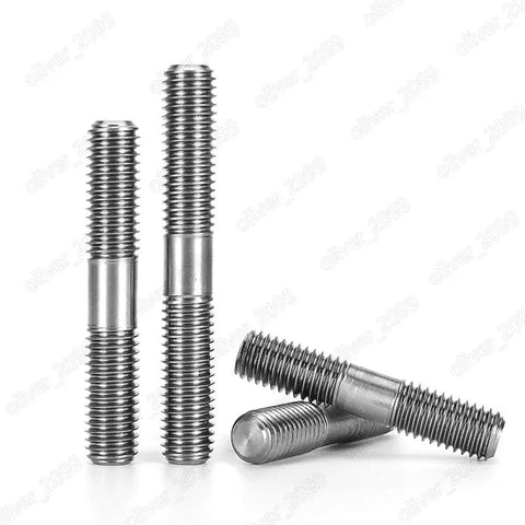 GR2 Titanium Double End Stud Rods Clamping Type M4 To M20 20 Pieces, showing three vertical and one horizontal rod.