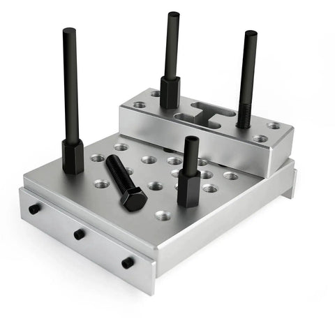 Universal 30 Ton Bearing and Bushing Press Fixture Kit with Aluminum Plate for hydraulic shop press