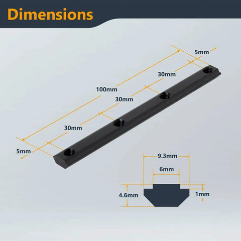 Straight Connector Corner Bracket Set For Aluminum Extrusion Fits T Slot And V Slot Profiles dimensions diagram with measurements