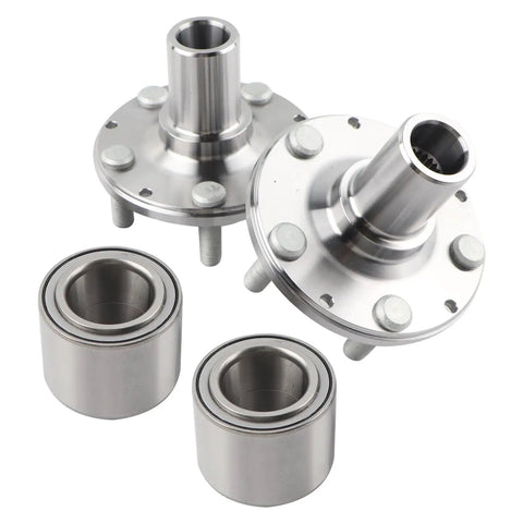 Front Wheel Hub Bearing Assembly Pair For Subaru Impreza Forester Legacy Fits Most 1993 To 2007 Impreza AWD Models And 1998 To 2008 Forester Replaces BR930577K 28016FA000 28016AA020 in metal components view.