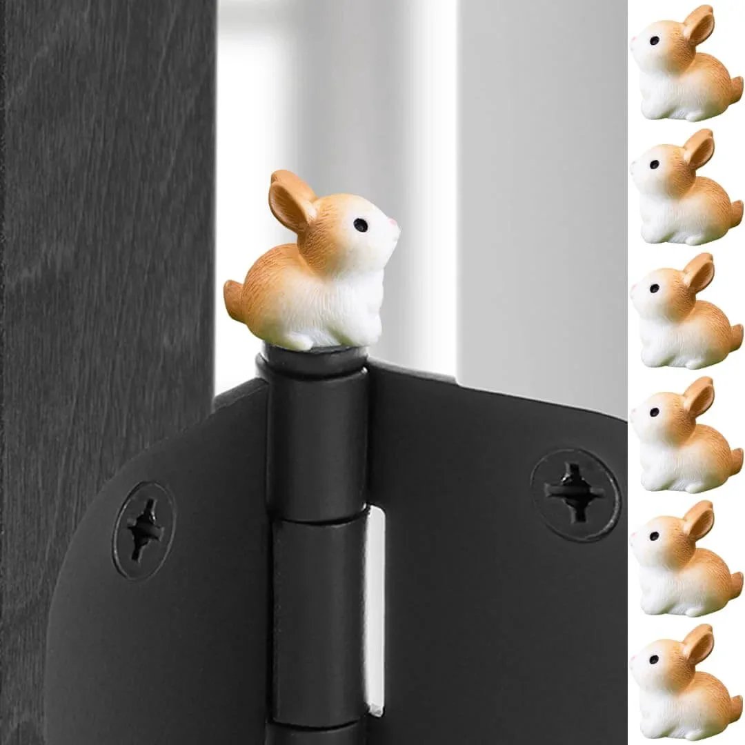 Rabbit Door Hinge Toppers Set Of 6 With Magnetic Hinge...
