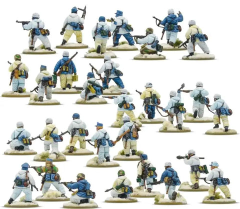 Winter Fallschirmjaeger Bolt Action Platoon Miniatures Pack Paintable 28mm WW2 German Paratroopers For Tabletop Gaming figures