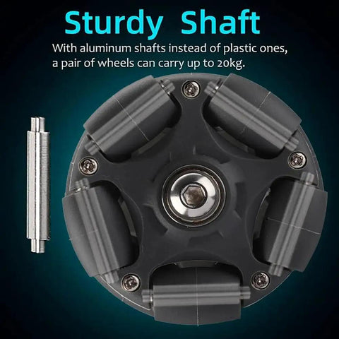 Omni Direction Roller Wheel Replacement Set For Brompton Folding Bikes And Electric Bicycles With 58mm Wheels, 20 Kg Load, Bearings Included