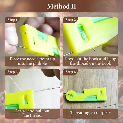 Step-by-step usage of Automatic Needle Threader for Hand Sewing and Embroidery Must Have 2025 Upgraded Threading Device