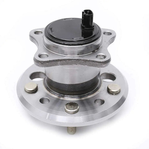 Front view of Beefed-Up Rear Left Wheel Bearing Hub Assembly For Toyota Camry 2002-2011 4 Wheel ABS, metal construction with sensor