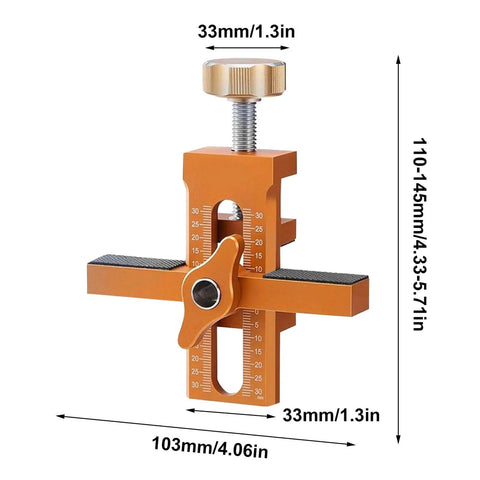 Effortless Cabinet Door Installation Positioner for precise alignment, premium aluminum alloy build with adjustable clamp system.