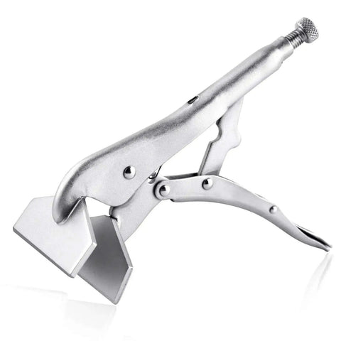10 Inch Locking Pliers Sheet Metal Clamp with Extra Wide Duck Billed Jaw, for metalworking and automotive repair