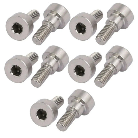 10 Pcs 304 Stainless Steel Hex Socket Shoulder Bolts With 8mm Shoulder Diameter And 5mm Shoulder Length M6 Fully Threaded Hex Drive Hardware Kit