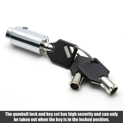 High Security Vending Machine Lock and Key Kit for Soda Snack and Candy Machines With Tubular Keyway Tamper Proof Cylinder and Keyed Different Replacement for Coke Gumball Machines by Qjaiune, showing lock and three keys