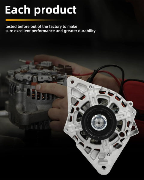 90 Amp 12 Volt Alternator Replacement For Hyundai Accent 1.6L 2010 2011 Elantra 2.0L 2010 Kia Rio 1.6L 2010 2011 Rio5 1.6L CW Rotation