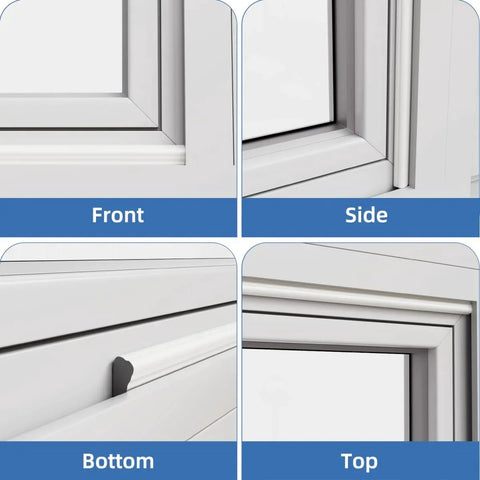 Wedge Shape Window and Door Weather Stripping Seal for Exterior Front Door, 118-Inch Black Foam Gap Filler installed view