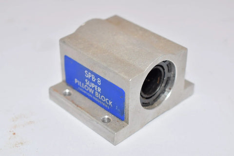 SPB-8 Super Pillow Block Bearing Bushing For Linear Motion, Heavy-Duty Industrial Grade Pillow Block, Side View