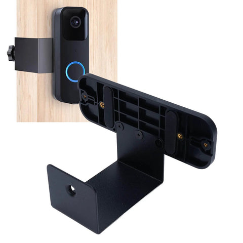 Anti-Theft Doorbell Mounting Bracket Kit for video doorbell installation on wooden door, heavy-duty metal and plastic components
