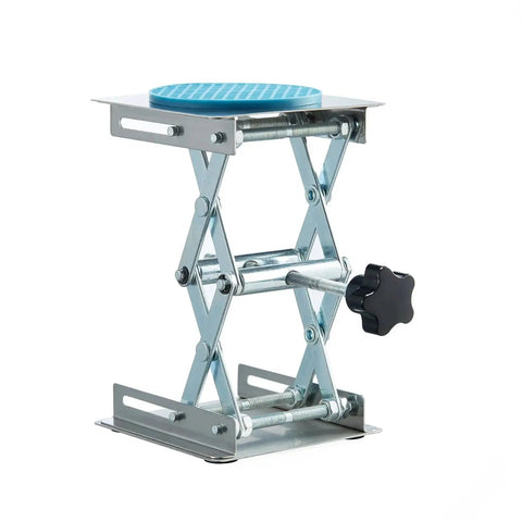 Non Slip Lab Scissor Jack Stand 4x4 Inch Platform Stainless Steel 50 To 160mm with adjustable height and non-slip base