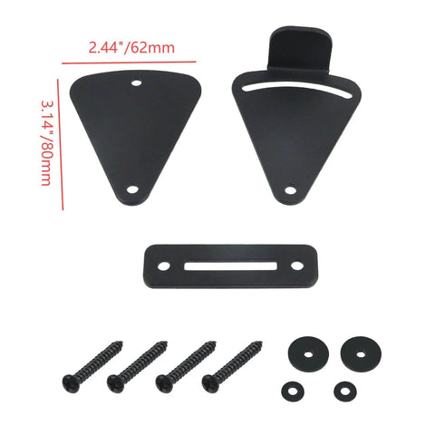 Built Tough Heavy Duty Barn Door Lock Hardware Kit Black Steel Sliding Privacy Latch For Pocket Doors Garage Or Shed Includes All Mounting Hardware Durable Carbon Steel 80 By 62 Millimeter Size