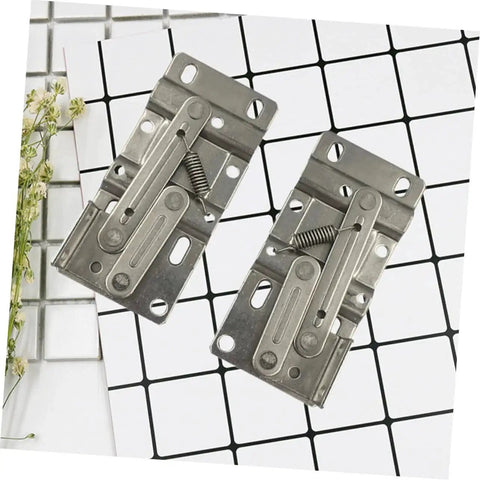 4 Pack Hidden Spring Hinges for Cabinets with Drop Leaf Support, easy to install and durable pivot door hardware image