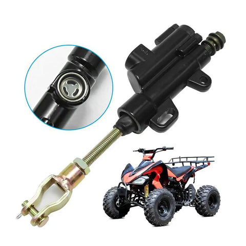 Hydraulic Rear Brake Master Cylinder Ride Ready Direct Fit Replacement For 50cc To 125cc ATVs And Dirt Bikes With 10mm Banjo Bolt