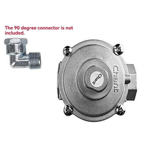 Premium Gas Pressure Regulator for Natural Gas and Propane, One Half In NPT In Out, Inlet One Half PSI, Outlet 5 to 10 Inches Water Column