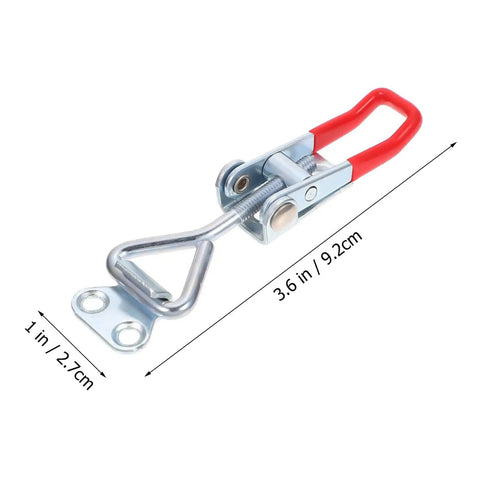 Eight Piece Adjustable Iron Toggle Latch Clamps With Quick Release For Boxes Doors And Cabinets Zinc Plated For Workholding And Tool Fixtures Easy Grip Tighten Or Loosen