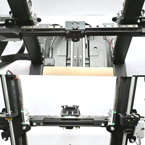 Installed Z Axis Linear Guide Upgrade Kit for Budget 3D Printers with MGN9 Rails, showing smoother motion and stable, precise prints.