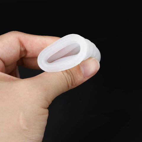 Pro Grade Food Grade Silicone Seal Kit For Soft Serve Ice Cream Makers 15 Piece O Rings And Gasket Set Compatible With YIKAFU YKF COOCO Machines Replacement Spare Parts close-up of white silicone gasket in hand