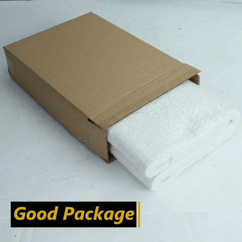 BACLAUGH ceramic fiber insulation blanket 1x16x48 (2400F), white, in Amazon box