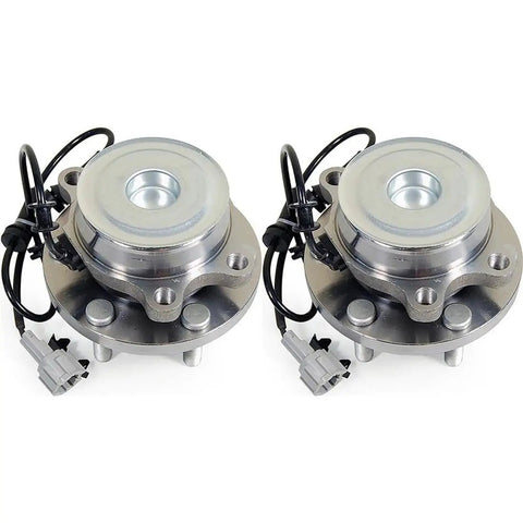 Wheel Bearing And Hub Assembly For Nissan Frontier Pathfinder Xterra 2005 To 2018 And Suzuki Equator 2009 To 2012 Replacement 402024X00A 4342082Z00 4342082Z20 2 Pack Drop In Ready To Roll, front view