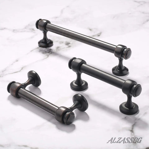 Oil Rubbed Bronze Cabinet Pulls 10 Pack 5 Inch Center To Center Straight Bar Handles