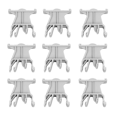 Universal 35mm Din Rail Terminal Marker Carrier Set Of 100 Pieces for Easy Wiring Labels, tough PA66 terminal markers shown.