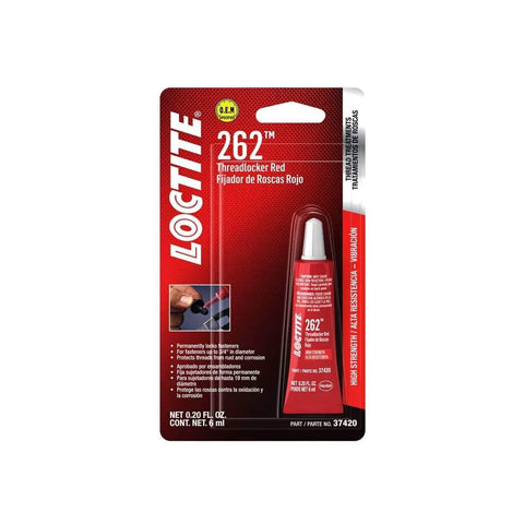 Red Threadlocker Tube For Automotive And Metal Fasteners, 6 Ml, 0.2 Oz, OEM-Approved High-Strength Sealant, in packaging