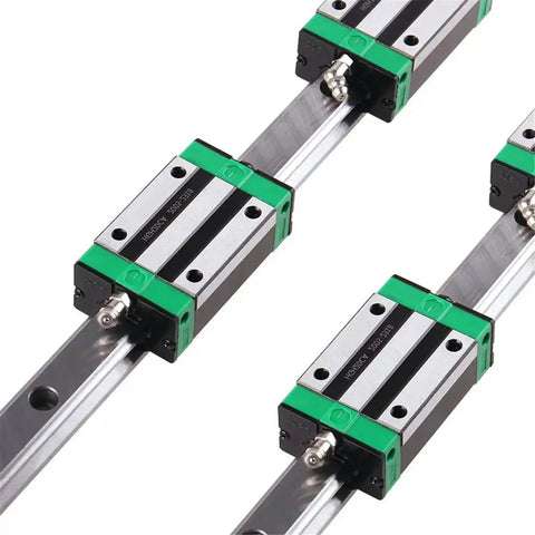 Two Pack HGR20 900mm Linear Guide Rails With Four HGH20CA Carriage Blocks for DIY CNC Routers Lathes and Mills, silver