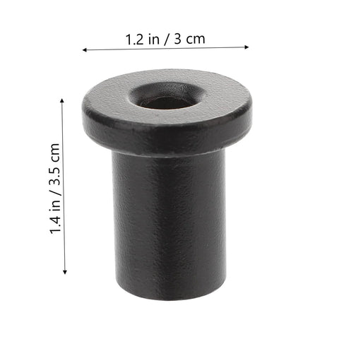 Black steel component of Five Piece Barn Door Track Spacers And Connectors Kit for sliding door hardware with dimensions
