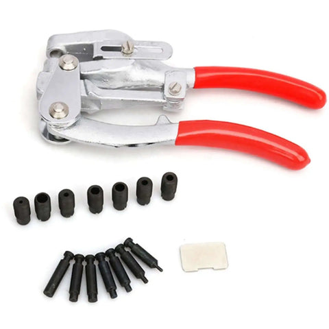 Hand Held Power Punch Kit With Stainless Steel Hole Punch Pliers And 16 Piece Tool Set for sheet metal drilling and precise punching