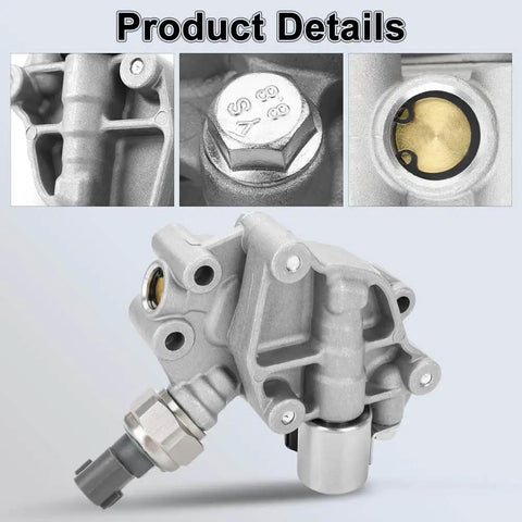 Close-up of Honda VTEC Timing Solenoid Replacement Kit with Gasket, Plug-and-Play Intake and Exhaust VVT Solenoid for 918-078 15810-RKB-J01