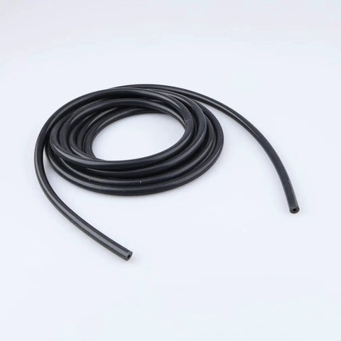 Coiled One Eighth Inch Silicone Vacuum Hose Ten Feet Black High Temperature Tubing For Engine Bay Air And Water Transfer.